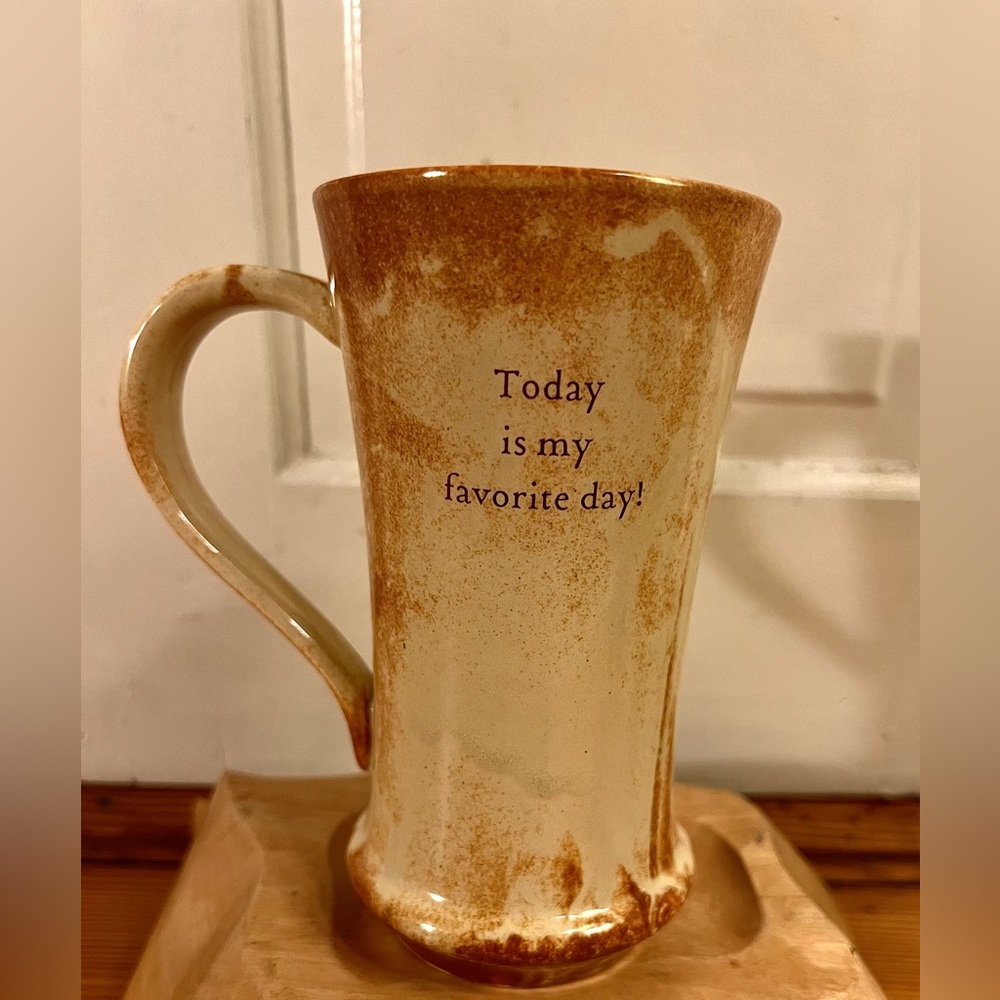 Handmade Pottery Mug Favorite Day Vintage The Quoted Cup "TAOS" Pottery Mug
